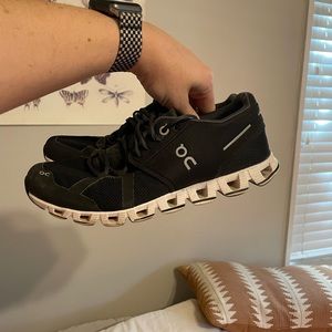 On Cloud Black & White Running Shoes